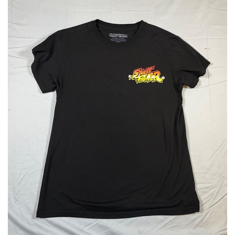 Capcom Street Fighter Graphic T-Shirt Mens Medium Black Retro Gaming Tee